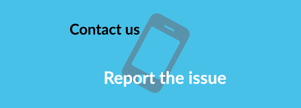 Contact us to report an issue