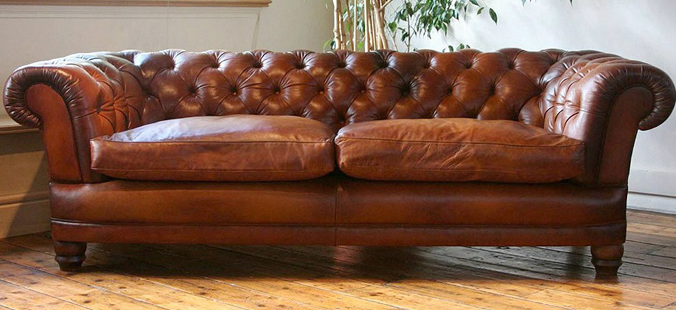 standing leather sofa