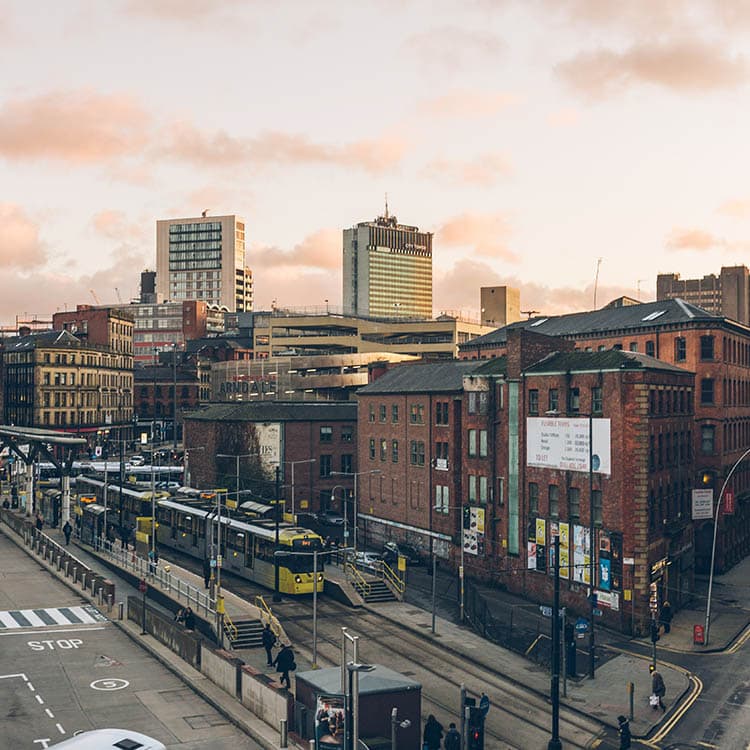 View over Manchester city centre